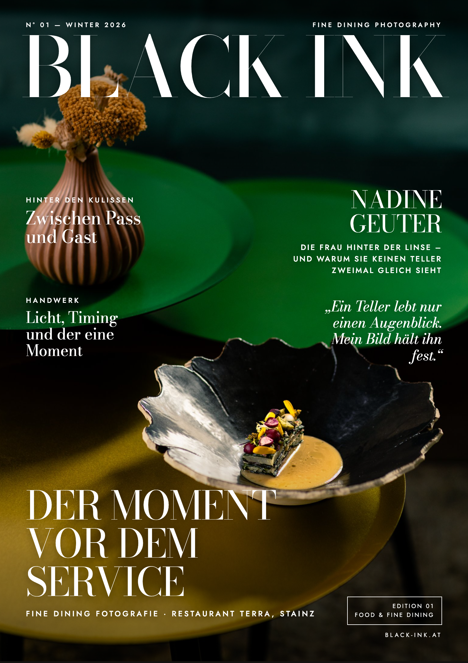 Black Ink Magazin Cover Edition 01 – Fine Dining Photography